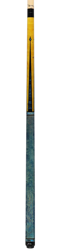 Jacoby Custom Honey and Teal-Stained Birdseye Maple with Impregnated Burl Points Play Cue - 1024-265 - Image 6