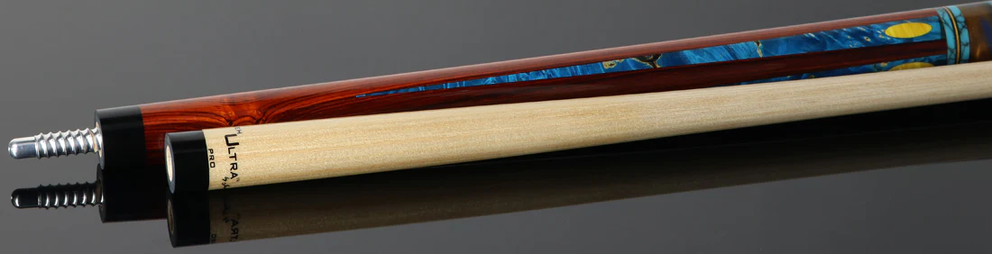 Jacoby Custom Impregnated Burl, Cocobolo and Turquoise Play Cue - 0724-318 - Image 3