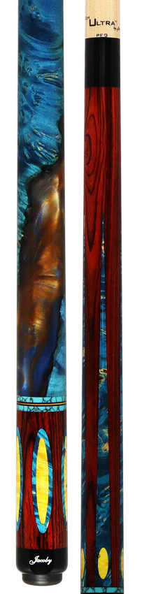 Jacoby Custom Impregnated Burl, Cocobolo and Turquoise Play Cue - 0724-318 - Image 5