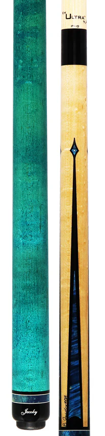 Jacoby Custom Teal-Stained Birdseye Maple with Impregnated Burl Points Play Cue - 1024-267 - Image 5