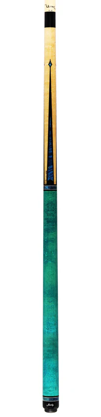 Jacoby Custom Teal-Stained Birdseye Maple with Impregnated Burl Points Play Cue - 1024-267 - Image 6