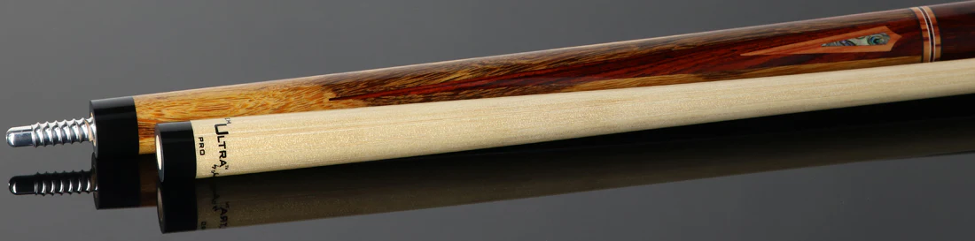 Jacoby Custom Tiger Caspi, Cocobolo, Tulipwood and Abalone Play Cue - 0924-75 - Image 3