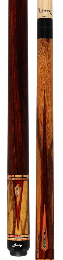 Jacoby Custom Tiger Caspi, Cocobolo, Tulipwood and Abalone Play Cue - 0924-75 - Image 5