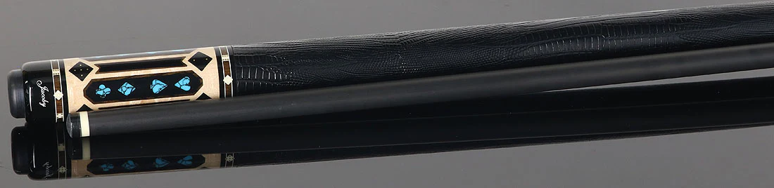 Jacoby Gambler Turquoise Custom Pool Cue with 12.3mm Jacoby Black V4 Carbon Shaft - Image 3