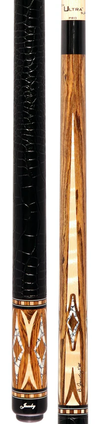 Jacoby HBV2 Series Bocote Forearm with Curly Maple and White Buffalo Inlays Point Cue - Image 5