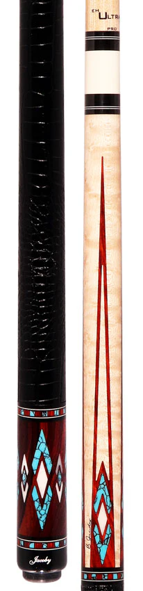 Jacoby Birdseye Maple Turquoise Cue - HB4T - Image 5