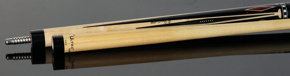 Jacoby HBV2 Series Birdseye Maple with Ebony Points and Bloody Jasper Inlays Pool Cue - Image 4
