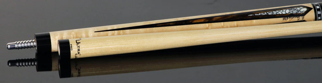 Jacoby HBV2 Series Curly Maple with Bocote Points and White Buffalo Turquoise Inlays Pool Cue - Image 4