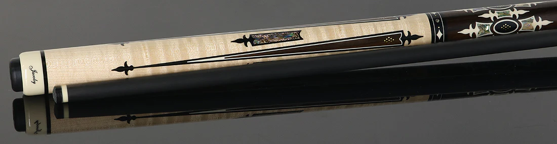 Jacoby Heritage Collection Maple with Ziricote Points and Abalone Inlays Pool Cue - Image 3