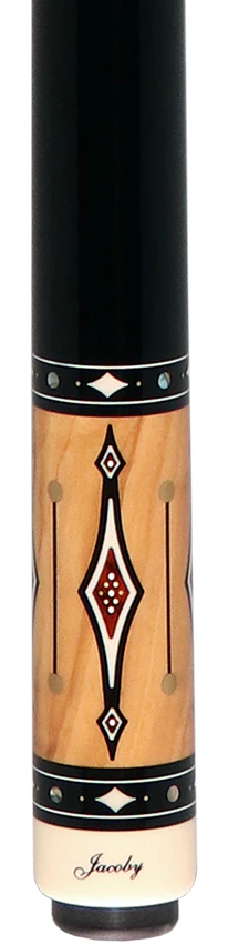 Jacoby Heritage Collection Olivewood with Cocobolo Inlays and Ebonized Maple No Wrap Pool Cue - Image 2