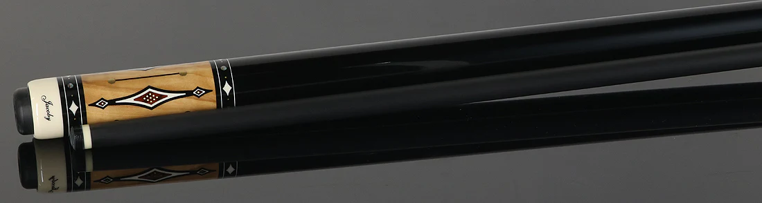 Jacoby Heritage Collection Olivewood with Cocobolo Inlays and Ebonized Maple No Wrap Pool Cue - Image 3