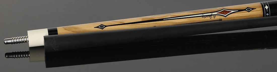 Jacoby Heritage Collection Olivewood with Cocobolo Inlays and Ebonized Maple No Wrap Pool Cue - Image 4