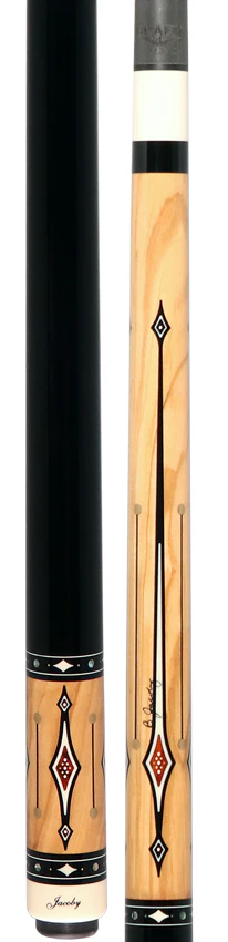Jacoby Heritage Collection Olivewood with Cocobolo Inlays and Ebonized Maple No Wrap Pool Cue - Image 5