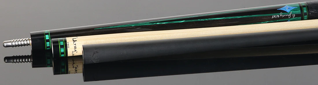 Jacoby Nova Ebony and Malachite Custom Pool Cue with 12.7mm Jacoby Black V4 Carbon Shaft and Ultra Pro Shaft - Image 4