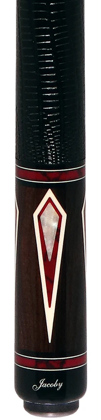 Jacoby Zircote with Bloody Jasper and Mother of Pearl Custom Pool Cue with 12.75mm Ultra Pro Shaft - Image 2