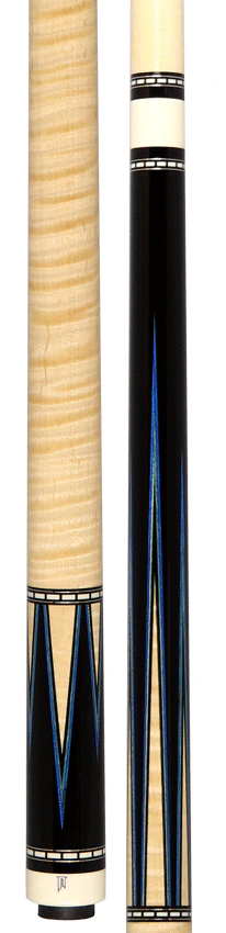 Jim Pierce Custom Cues - 12 Point With Ebony and Curly Maple - (2) Maple Shafts - Image 5