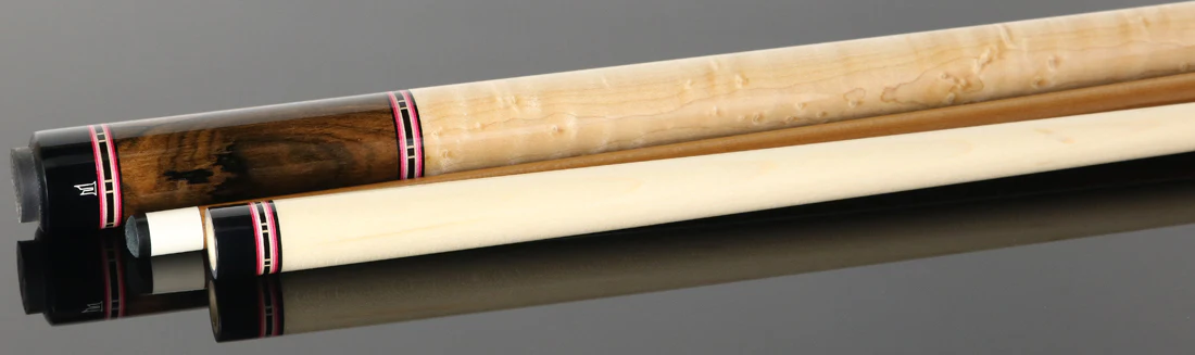Jim Pierce Custom Cues - Zircote Forearm with 6 Zircote Points and Birdseye Maple Wrap Section - 1 Maple - 1 Keilwood Shaft - Image 3