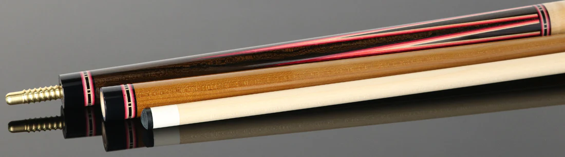 Jim Pierce Custom Cues - Zircote Forearm with 6 Zircote Points and Birdseye Maple Wrap Section - 1 Maple - 1 Keilwood Shaft - Image 4