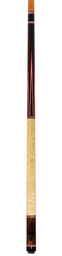 Jim Pierce Custom Cues - Zircote Forearm with 6 Zircote Points and Birdseye Maple Wrap Section - 1 Maple - 1 Keilwood Shaft - Image 6