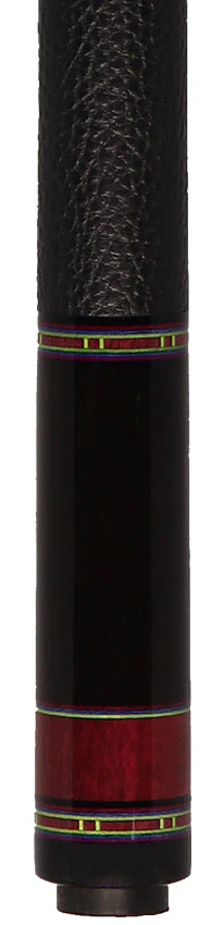 Jim Pierce Custom Cues - Ebony with 6 Purpleheart Points - 2 Shafts - Image 4