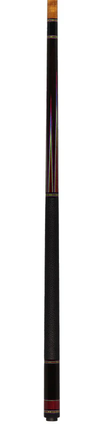 Jim Pierce Custom Cues - Ebony with 6 Purpleheart Points - 2 Shafts - Image 6