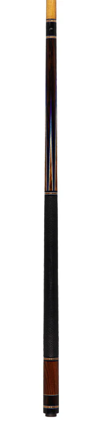 Jim Pierce Custom Cues - Mecasser Ebony with 6 Pao Ferro Points - 2 Shafts - Image 6
