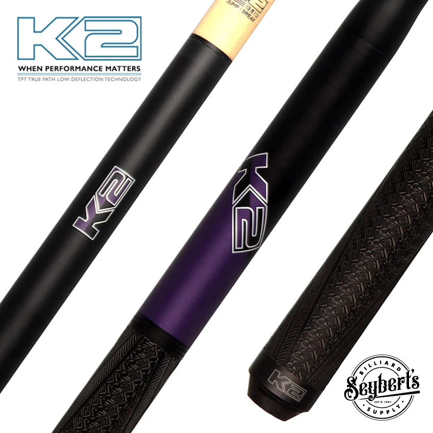 K2 Black and Purple 5 in 1 Break/Jump Pool Cue - KLJBPL