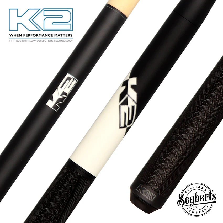 K2 Black and White 5 in 1 Break/Jump Pool Cue - KLJBWH