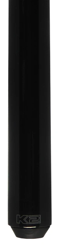 K2 Black Painted Maple with Gray/Red Points No Wrap Graphic Pool Cue with 12.50mm LD Shaft - KLLE2N - Image 2