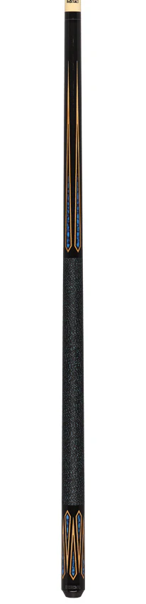 K2 6 Point Black with Turquoise Inlays Pool Cue with 12.5mm LD Shaft - KLSE11 - Image 6