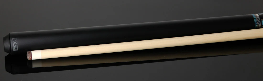 K2 Matte Gray-Stained Maple and Blue Points No Wrap Graphic Pool Cue with 12.50mm LD Shaft - KLLE1N - Image 5