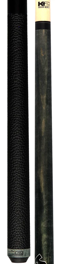 K2 Matte Gray-Stained Maple Play Cue with Leather Wrap and 12.50mm LD Shaft - KLCGY - Image 5