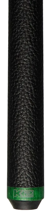 K2 Matte Green-Stained Maple Pool Cue with Leather Wrap and 12.50mm LD Shaft - KLCGN - Image 4