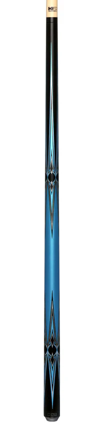 K2 Matte Metallic Blue with Silver and Black Graphic Pool Cue with 12.50mm K2 LD Shaft - Image 6