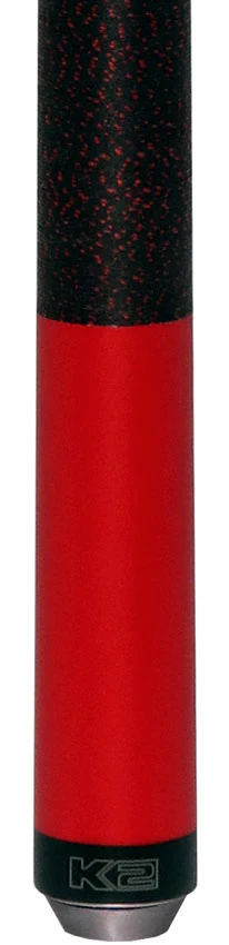 K2 Matte Metallic Red Pool Cue with 12.50mm K2 LD Shaft - Image 2