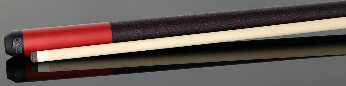 K2 Matte Metallic Red Pool Cue with 12.50mm K2 LD Shaft - Image 3