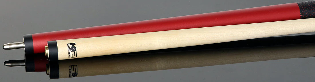 K2 Matte Metallic Red Pool Cue with 12.50mm K2 LD Shaft - Image 4