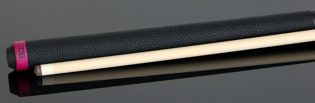 K2 Matte Pink-Stained Maple Play Cue with Leather Wrap and LD 11.75mm Shaft - KLCPK - Image 5