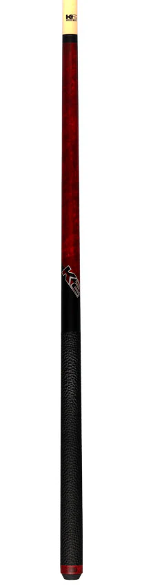 K2 Matte Red-Stained Maple Play Cue with Leather Wrap and 12.50mm LD Shaft - KLCRD - Image 6