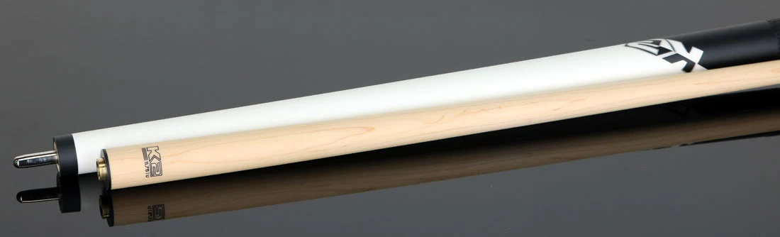 K2 Matte White Play Cue with Leather Wrap and LD 11.75mm Shaft - KLCWH - Image 6