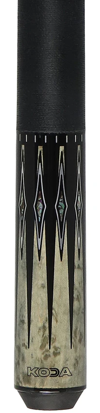 KODA Gray-Stained Maple with Black and Abalone Points Graphic Pool Cue - KD54 - Image 2
