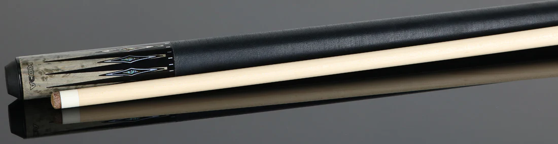 KODA Gray-Stained Maple with Black and Abalone Points Graphic Pool Cue - KD54 - Image 3