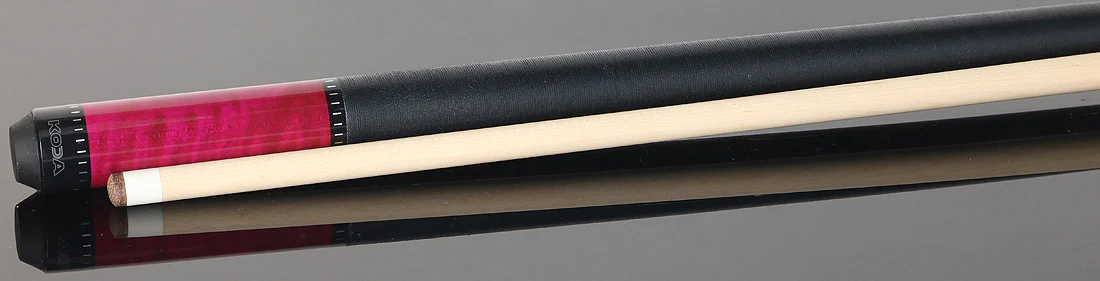 KODA Hot Pink-Stained Maple Pool Cue with Linen Wrap - Image 3