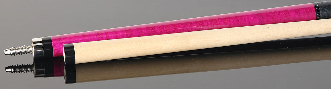KODA Hot Pink-Stained Maple Pool Cue with Linen Wrap - Image 4