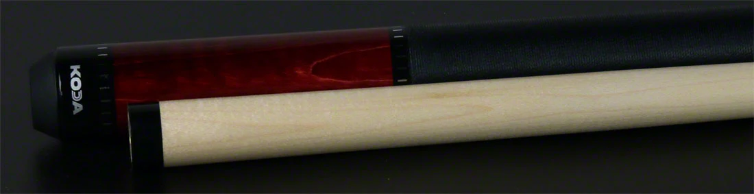 KODA Crimson-Stained Maple Pool Cue with Linen Wrap - Image 6
