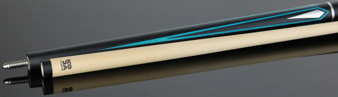 KODA Black with Blue and Silver Graphic Pool Cue - KD47BL - Image 3