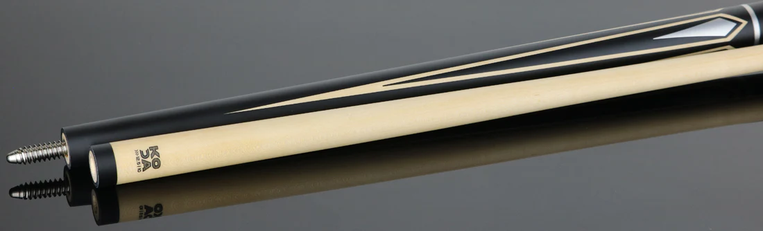 KODA Matte Black with Natural and Silver Graphic Pool Cue - KD47NA - Image 3