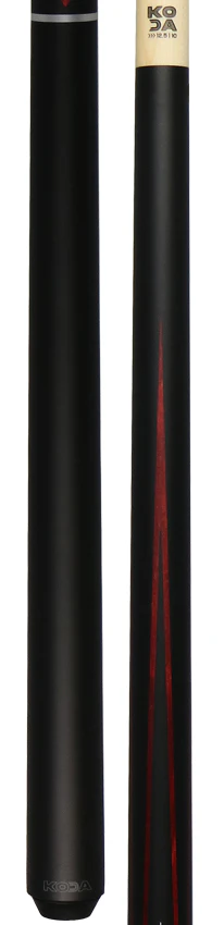 KODA Matte Black with Red and Silver Graphic Pool Cue Pool Cue - KD47RD - Image 5