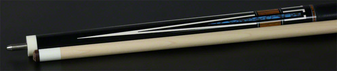 KODA Black with Cocobolo and Blue Recon Graphic Pool Cue - KD51 - Image 5