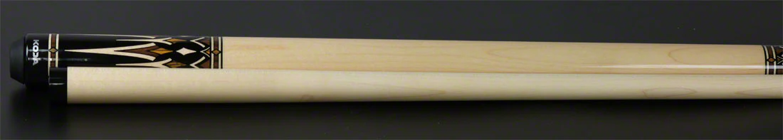 KODA Black with Cocobolo and Maple Graphic Pool Cue - KD53 - Image 6